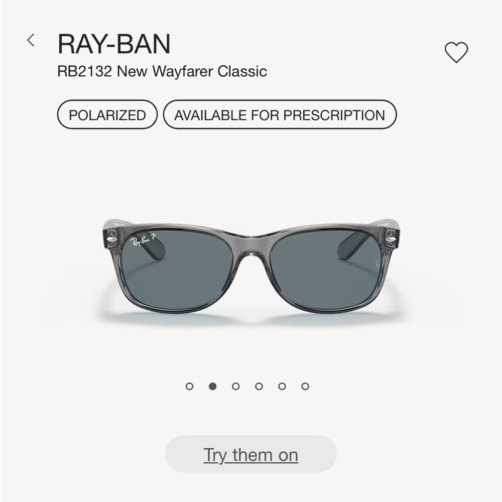 NWT Ray Ban New Wayfarer Classic